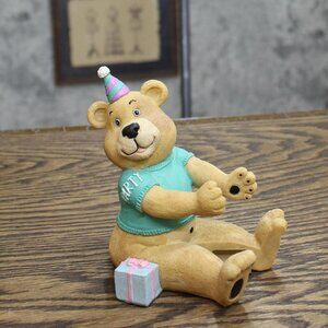 NWT Honey Bee Vintage Card Cuddlers Party Bear Greeting Card Figurine Display